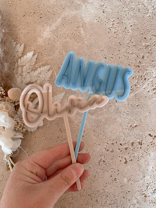 Personalised Layered Cake Topper