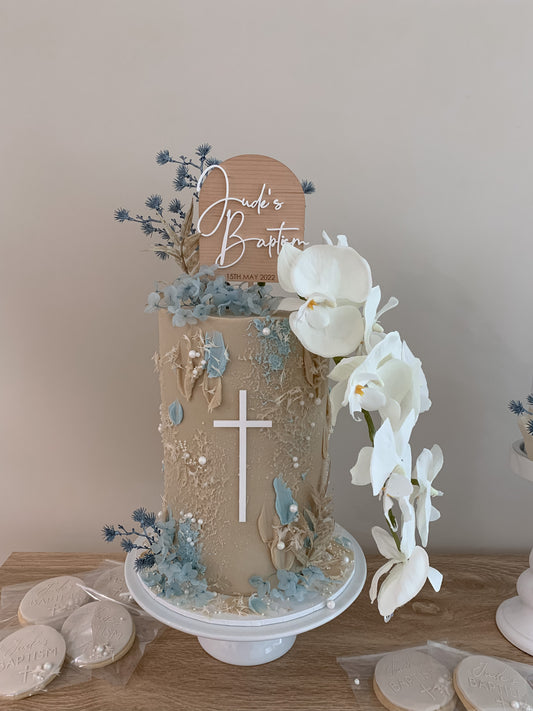 Personalised Baptism Arch Cake Topper