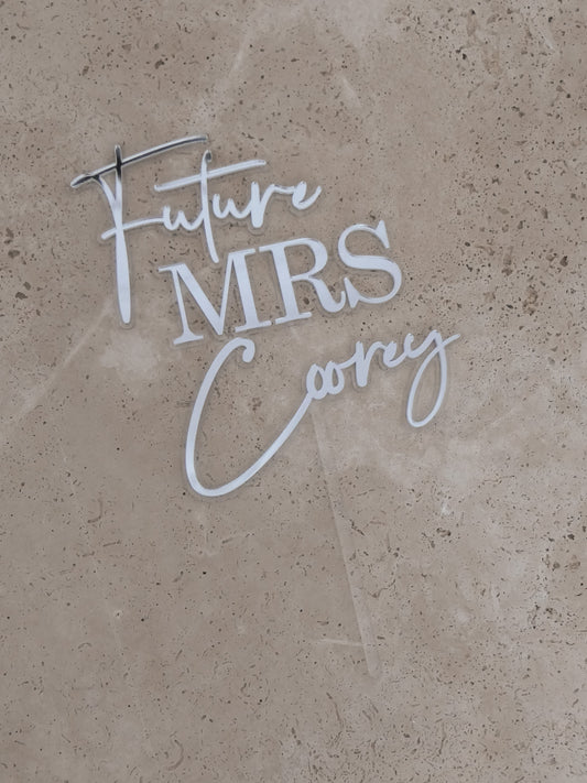 Personalised Future Mrs Cake Topper