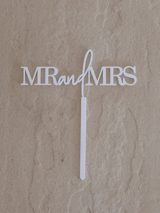 Mr and Mrs Cake Topper (2 Design Options)