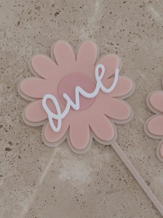 Daisy Acrylic Cake Topper (One Or Two)